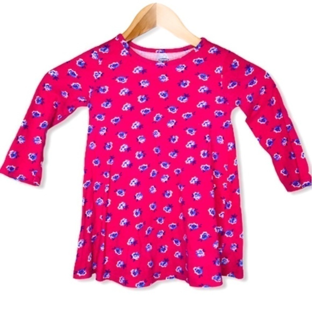 old Navy Pink with Purple Flower Cotton Dress